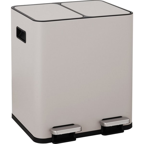 OTTO home Mülleimer Garrin, Soft Close, m. 2 Fächern, Fassungsvermögen 2x15 L bzw. 2x30 L, Mülltrennsystem mit 2 separaten Innenbehältern und Fußtrittpedalen