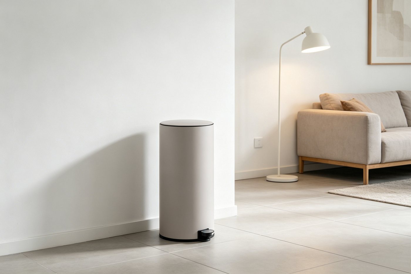 OTTO home Mülleimer in 5 versch. Farben, 5 L, 10 L o. 30 L, Soft Close, Lennu, Abfalleimer, Treteimer für Küche oder Bad, Kosmetikeimer mit verstecktem Griff – Bild 3 von 5