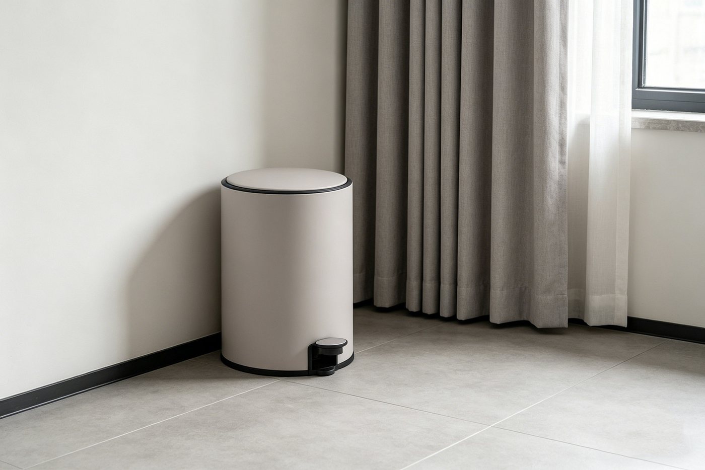 OTTO home Mülleimer in 5 versch. Farben, 5 L, 10 L o. 30 L, Soft Close, Lennu, Abfalleimer, Treteimer für Küche oder Bad, Kosmetikeimer mit verstecktem Griff – Bild 3 von 5