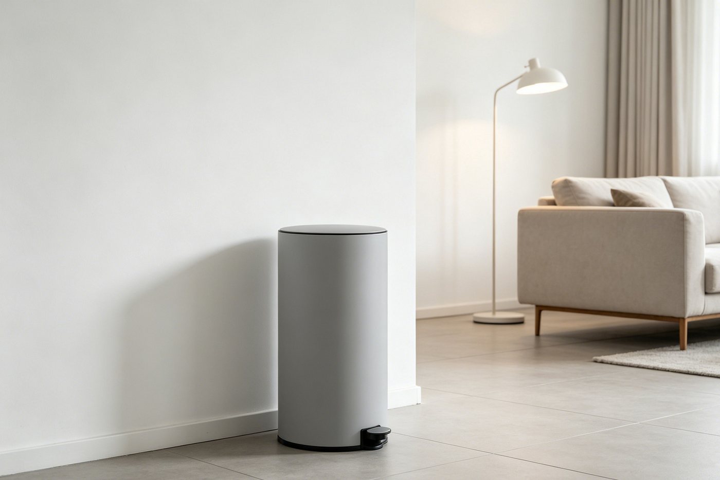 OTTO home Mülleimer in 5 versch. Farben, 5 L, 10 L o. 30 L, Soft Close, Lennu, Abfalleimer, Treteimer für Küche oder Bad, Kosmetikeimer mit verstecktem Griff – Bild 3 von 5