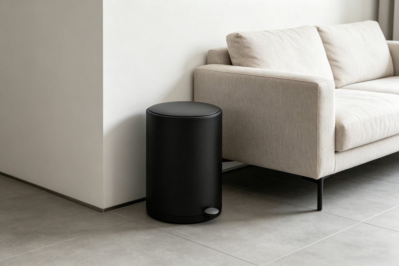 OTTO home Mülleimer in 5 versch. Farben, 5 L, 10 L o. 30 L, Soft Close, Lennu, Abfalleimer, Treteimer für Küche oder Bad, Kosmetikeimer mit verstecktem Griff – Bild 2 von 5