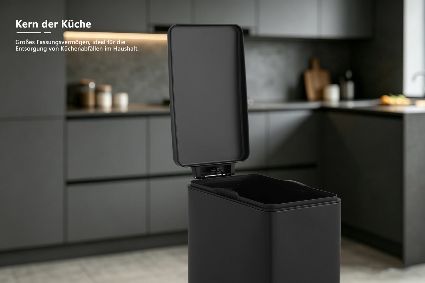 OTTO home Mülleimer Joonah, Soft Close, schmal und kompakt, Nischen-Mülleimer, Treteimer, Kosmetikeimer mit Deckel – Bild 5 von 5