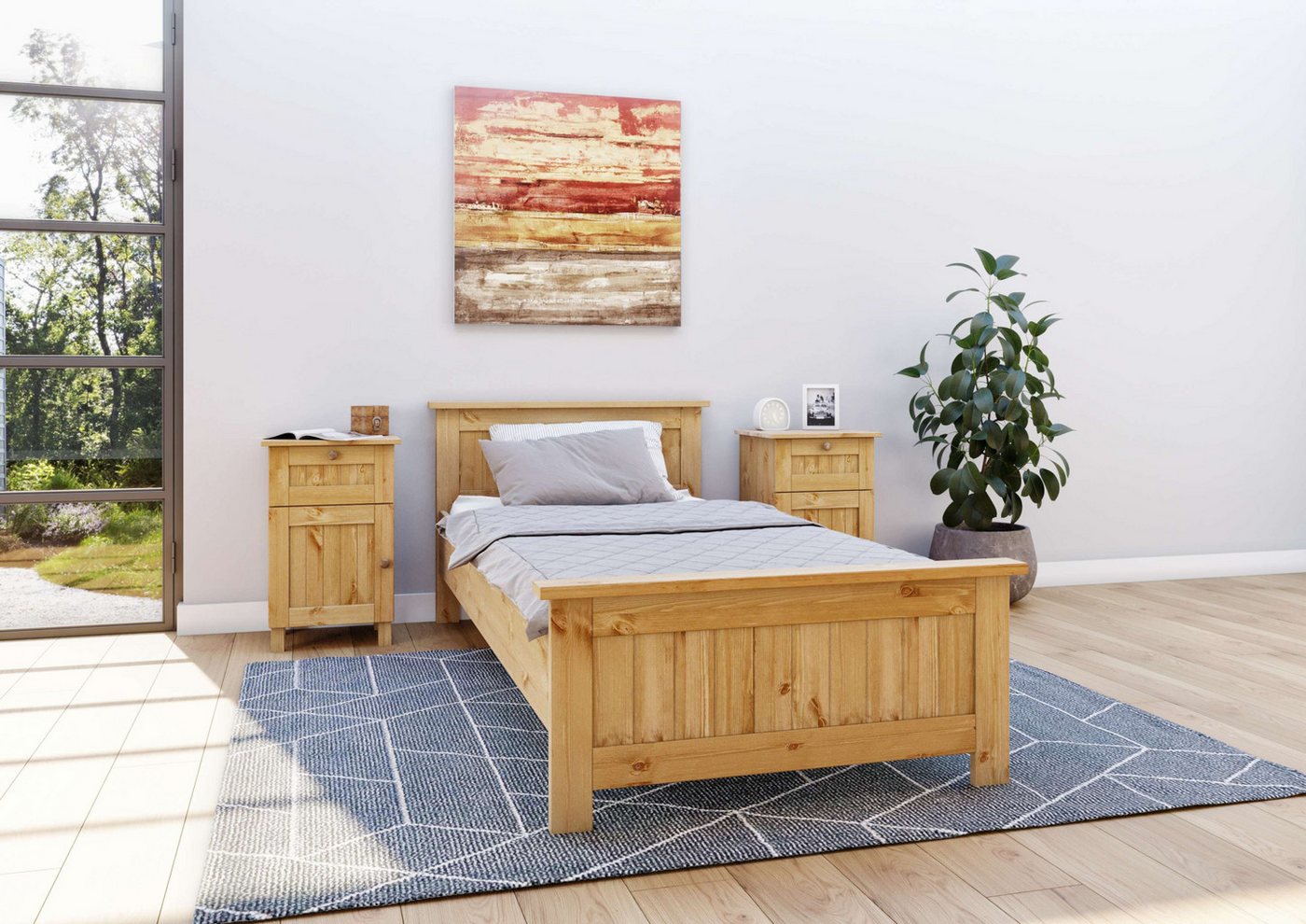 OTTO home Nachtkommode Juventus, Nako, Nachttisch, mit einer Schublade, aus massiver Kiefer, FSC®-zertifiziert – Bild 3 von 5