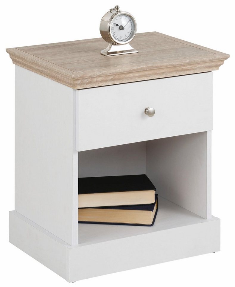 OTTO home Nachtkonsole Binz, mit einem schönen Metall Knopfgriff, Breite 45 cm – Bild 2 von 5