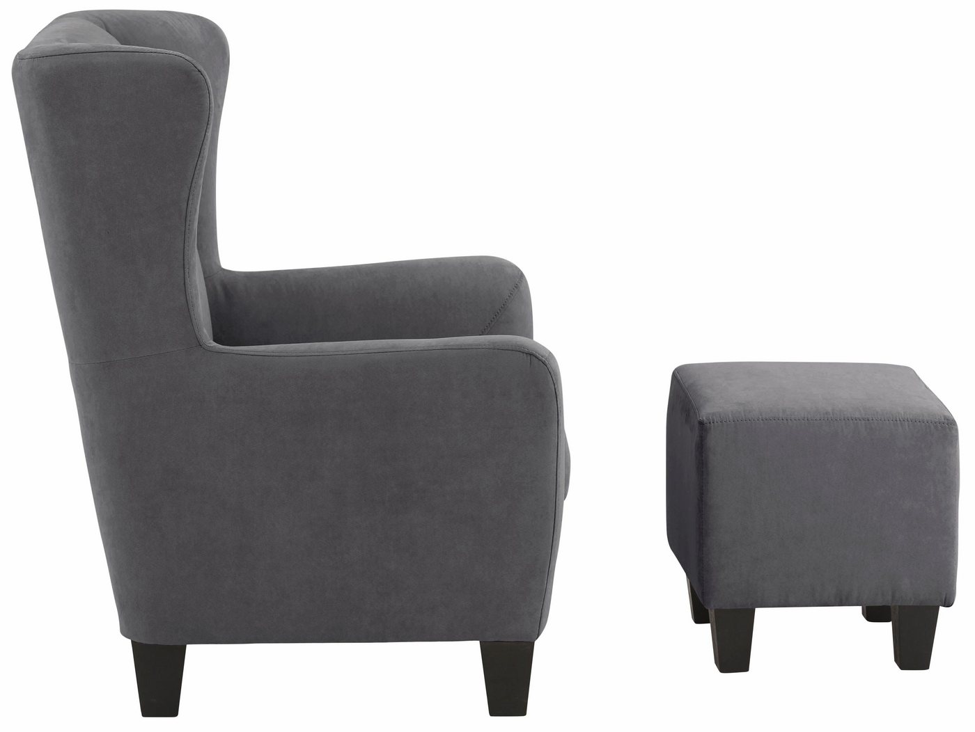 OTTO home Ohrensessel CHILLY, Microfaser-Bezug, Sessel mit Hocker (Set, 2-St., bestehend aus Sessel und Hocker), Unser Dauertiefpreis – Bild 5 von 5