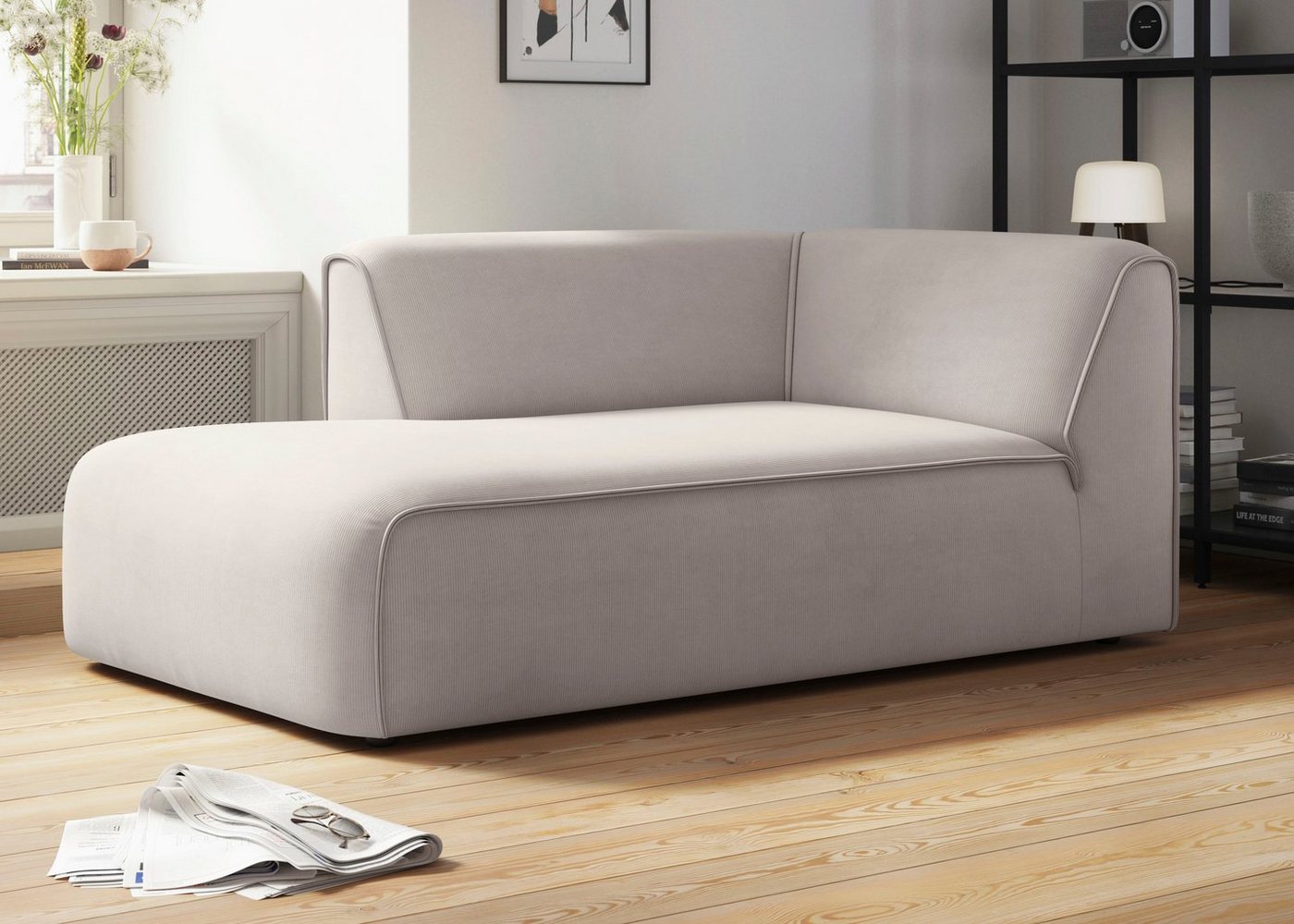 OTTO home Ottomane Merid Chaiselongue, Maße B/T/H: 100/162/70 cm, als Modul oder separat verwendbar, für individuelle Zusammenstellung – Bild 2 von 5