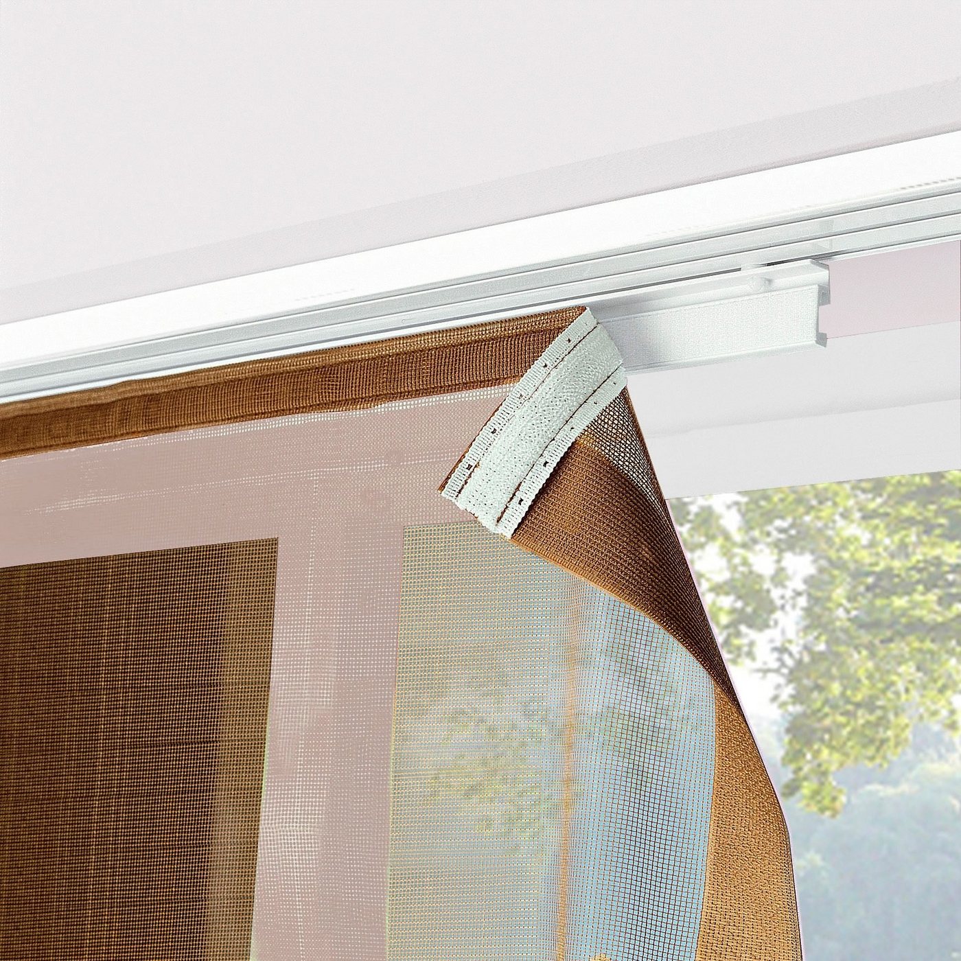 OTTO home Paneelwagen Klettbandbefestigung, Schiebegardinen, Schiebegardinen, (Packung, 4-St), in 57 cm Breite, mit Klettbandbefestigung – Bild 5 von 5