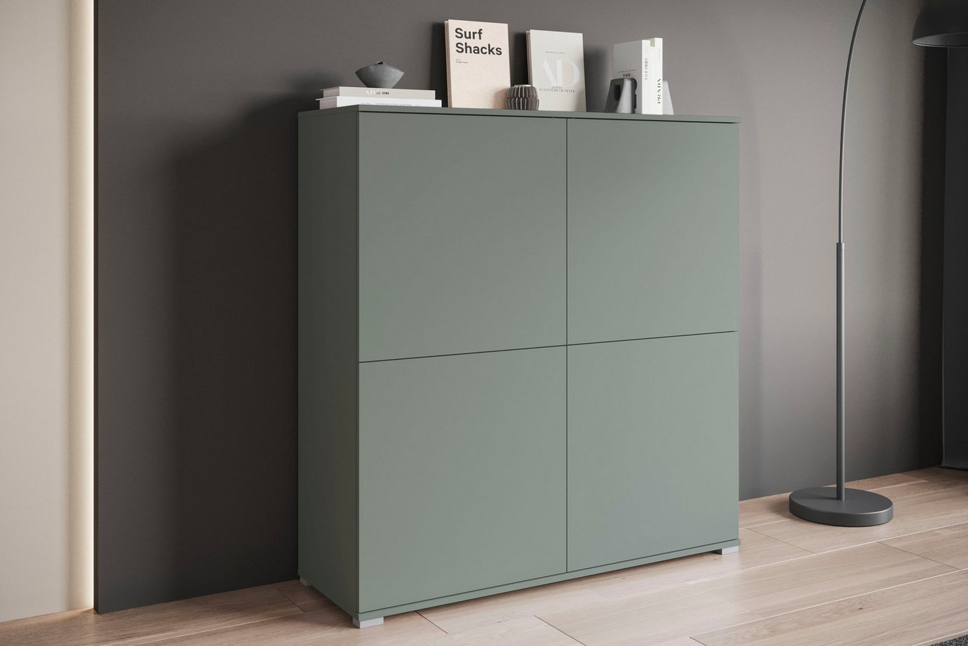 OTTO home PC-Schrank Kenia, Sekretär, Home Office (1 St), Mit Push-to-open, Tastaturauszug und praktischem Stauraum – Bild 4 von 5