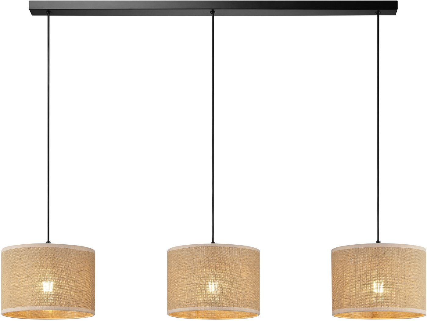 OTTO home Pendelleuchte Mikka, ohne Leuchtmittel, mit Leinenstoffschirm, Höhe 110 cm, Breite 100 cm – Bild 4 von 5