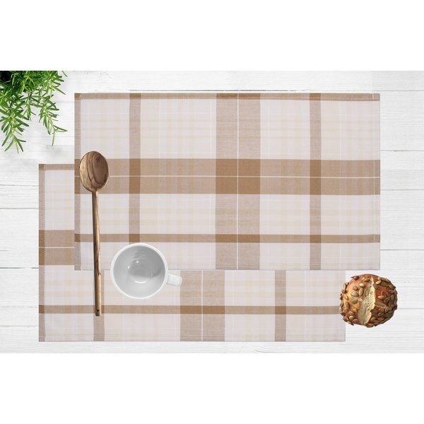OTTO home Platzset Candise, (2-St), 45 x 30, Karomuster, weiche Haptik, Esszimmer, Wohnzimmer, Küche