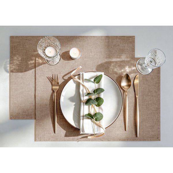 OTTO home Platzset Ozzie, Leinenoptik, 2 Stück, weiche und flexible Materialqualität, (2-St), Uni, strukturiert, Pflegeleicht, Praktisch,Dekoration, 30x45cm