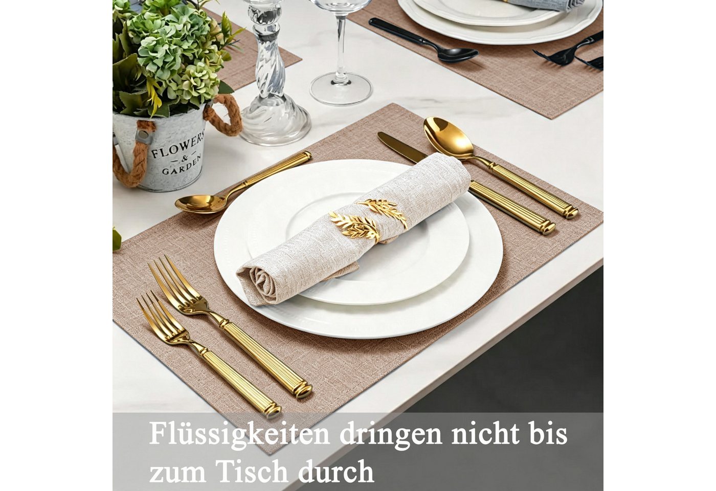OTTO home Platzset Ozzie, Leinenoptik, 2 Stück, weiche und flexible Materialqualität, (2-St), Uni, strukturiert, Pflegeleicht, Praktisch,Dekoration, 30x45cm – Bild 3 von 5