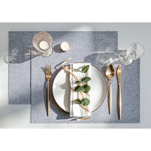 OTTO home Platzset Ozzie, Leinenoptik, 2 Stück, weiche und flexible Materialqualität, (2-St), Uni, strukturiert, Pflegeleicht, Praktisch,Dekoration, 30x45cm