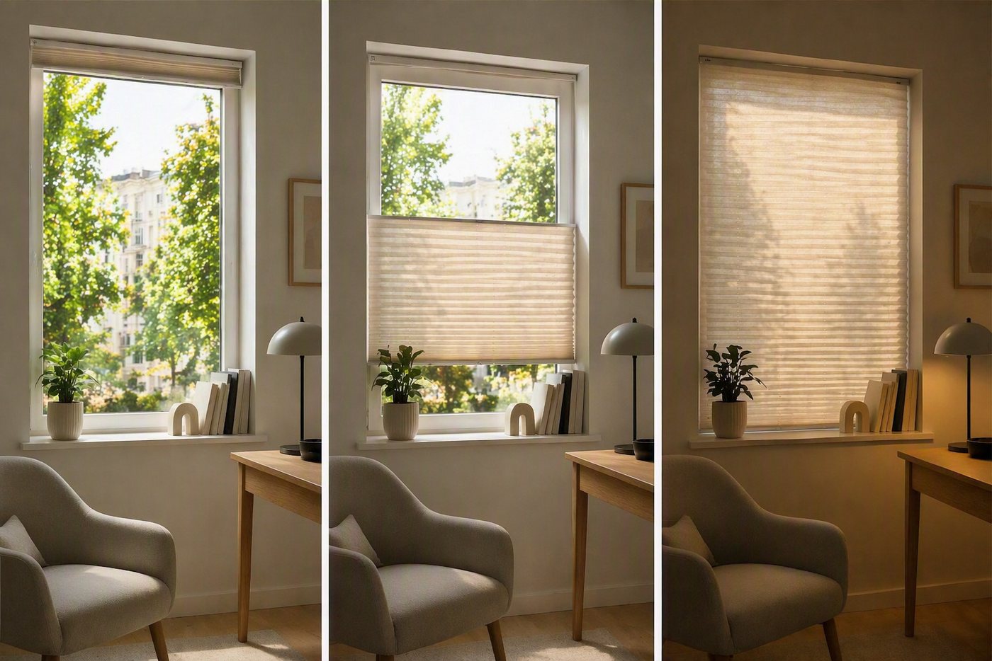 OTTO home Plissee LAHOLM ohne Bohren, Lichtschutz, Klemmfix, Lichtschutz, ohne Bohren, verspannt, Klemmfix, Fixmaß, Bestseller mit über 4000-Bewertungen, für Fe – Bild 4 von 5