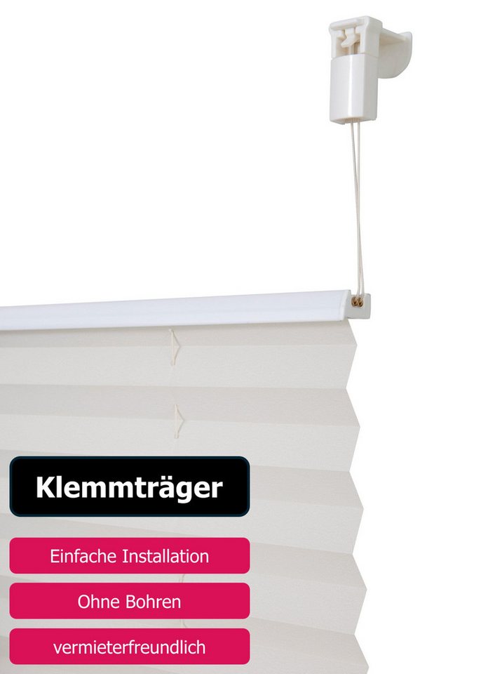 OTTO home Plissee LAHOLM ohne Bohren, Lichtschutz, Klemmfix, Lichtschutz, ohne Bohren, verspannt, Klemmfix, Fixmaß, Bestseller mit über 4000-Bewertungen, für Fe – Bild 5 von 5