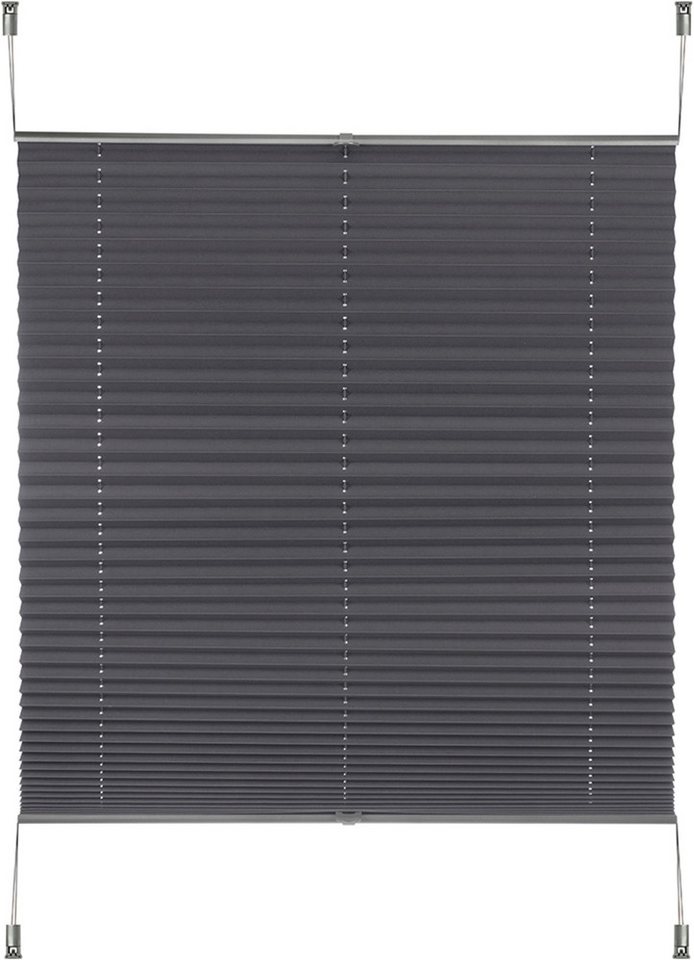 OTTO home Plissee LAHOLM UNI DARK, ohne Bohren, verdunkelnd, Klemmfix, verdunkelnd, ohne Bohren, verspannt, Klemmfix, verdunkelnd, Klemmträger in Unifarben pass – Bild 3 von 5