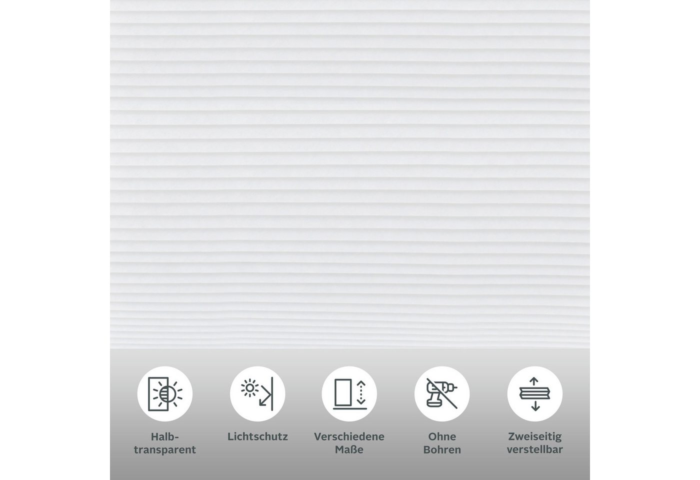 OTTO home Plissee LORRANA, ohne Bohren, Lichtschutz, verspannt, Lichtschutz, ohne Bohren, verspannt, Klemmfix, Fixmaß, Sonnenschutz, flexibel verspannt, für Fen – Bild 4 von 5
