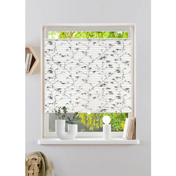 OTTO home Plissee MINNA, Lichtschutz, ohne Bohren, verspannt, Klemmfix, Fixmaß mit Floralem Print, für Fenster & Tür - sehr beliebt!