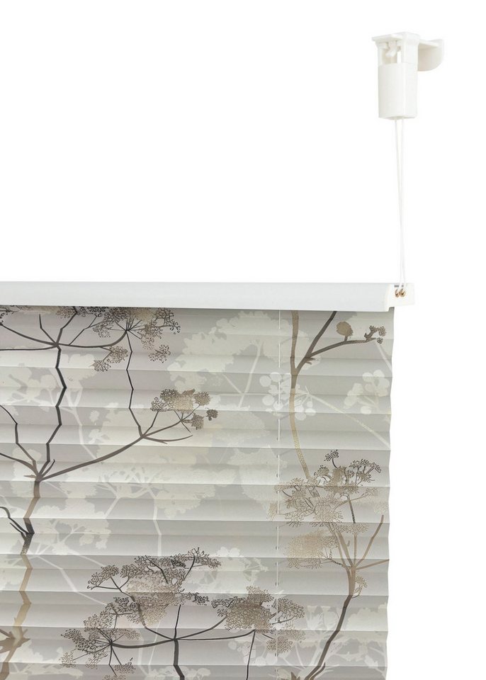 OTTO home Plissee MYNNI, ohne Bohren, Klemmfix, Floraler Print, Lichtschutz, ohne Bohren, verspannt, Klemmfix, florales Muster, Sonnenschutz, für Tür & Fenster- – Bild 4 von 5