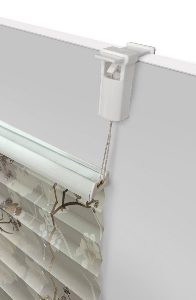OTTO home Plissee MYNNI, ohne Bohren, Klemmfix, Floraler Print, Lichtschutz, ohne Bohren, verspannt, Klemmfix, florales Muster, Sonnenschutz, für Tür & Fenster- – Bild 5 von 5