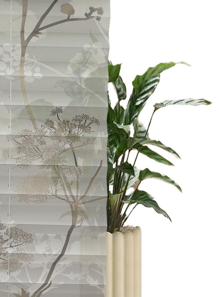 OTTO home Plissee MYNNI, ohne Bohren, Klemmfix, Floraler Print, Lichtschutz, ohne Bohren, verspannt, Klemmfix, florales Muster, Sonnenschutz, für Tür & Fenster- – Bild 3 von 5