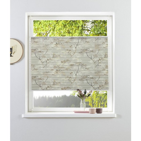 OTTO home Plissee MYNNI, Lichtschutz, ohne Bohren, verspannt, Klemmfix, florales Muster, Sonnenschutz, für Tür & Fenster- NEUHEIT