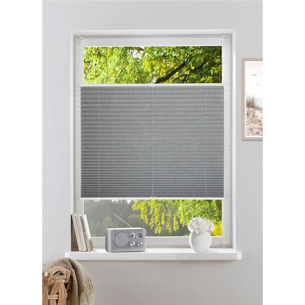 OTTO home Plissee Willa, verdunkelnd, ohne Bohren, verspannt, Klemmfix, NEUHEIT in Leinenoptik, Klemmfix, für Fenster & Tür, Verdunkelung