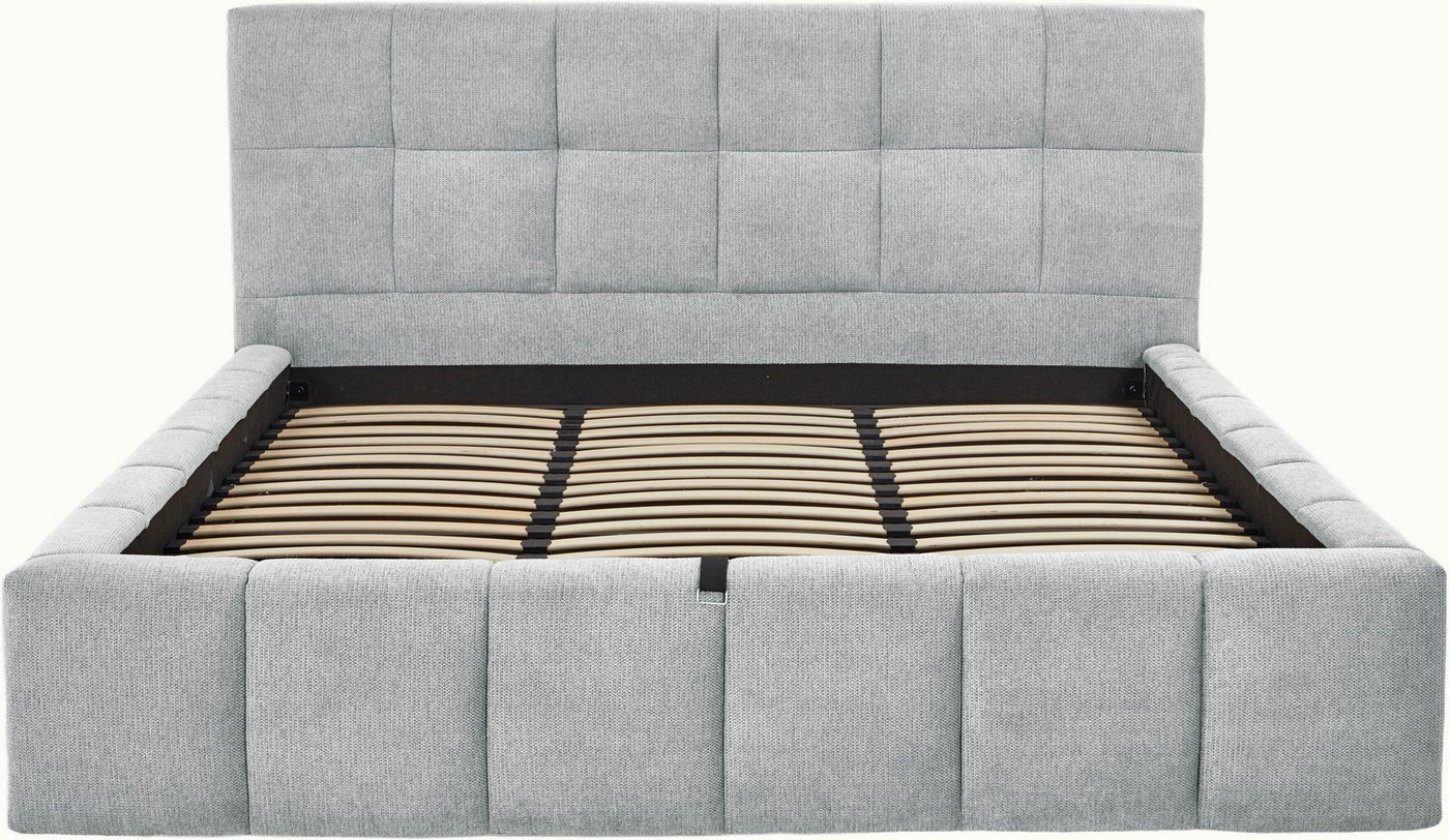 OTTO home Polsterbett EDDION, Stauraumbett mit Lattenrost und Bettkasten, 180x200cm, hochwertiger Chenille-Bezug, gepolstertes Kopfteil und Rahmen – Bild 4 von 5