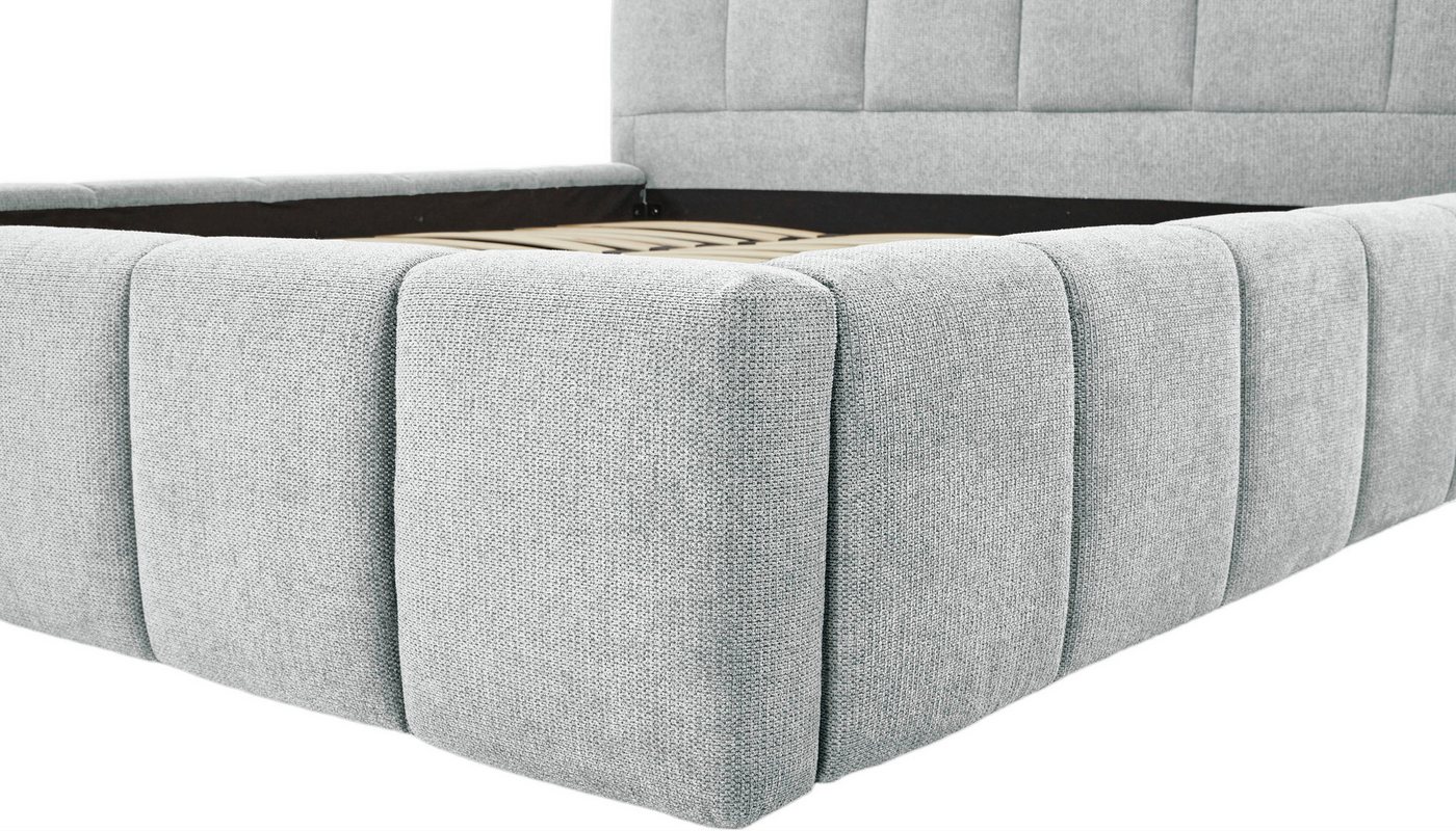 OTTO home Polsterbett EDDION, Stauraumbett mit Lattenrost und Bettkasten, 180x200cm, hochwertiger Chenille-Bezug, gepolstertes Kopfteil und Rahmen – Bild 5 von 5