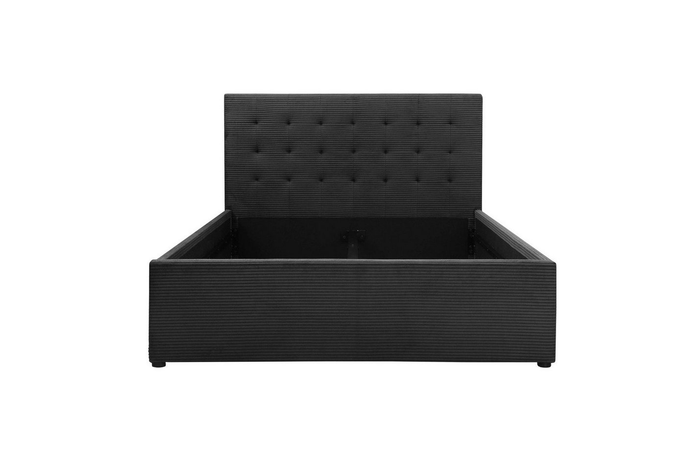 OTTO home Polsterbett Hamar, Knopfsteppung im Kopfteil, bis 250 KG belastbar (3 Breiten: 100cm/ 140cm/ 180cm), in verschiedenen Größen und Stoffen und Farben – Bild 4 von 5