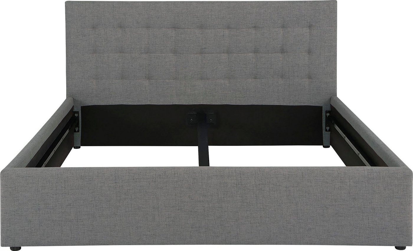 OTTO home Polsterbett Hamar, Knopfsteppung im Kopfteil, bis 250 KG belastbar (3 Breiten: 100cm/ 140cm/ 180cm), in verschiedenen Größen und Stoffen und Farben – Bild 5 von 5