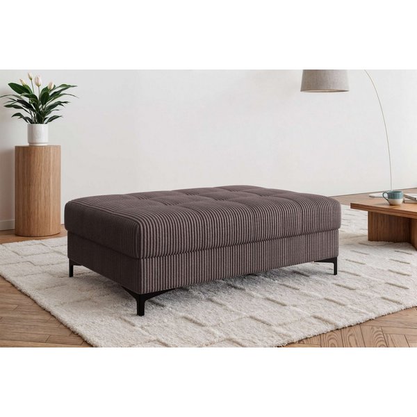 OTTO home Polsterhocker LEEVKE Sitzhocker passend zum Sofa, Breite 115 cm, mit hochelastischer Schaum und Wellenunterfederung
