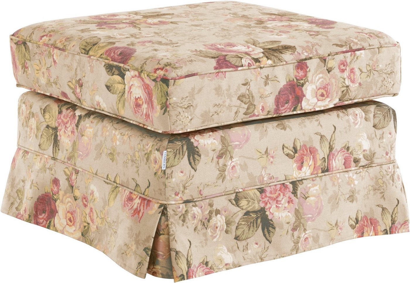 OTTO home Polsterhocker Shadmoor, Hussenoptik, in uni oder mit Blumendruck, passend zur Shadmoor-Serie – Bild 2 von 5