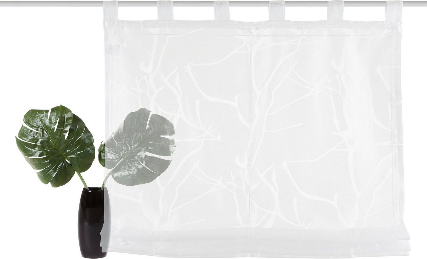 OTTO home Raffrollo Anna, mit Schlaufen, Halbtransparent, Ausbrenner, Viskose – Bild 2 von 5