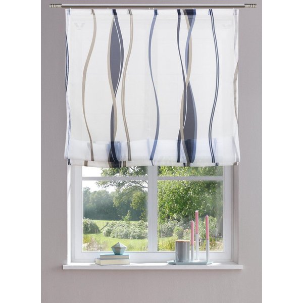 OTTO home Raffrollo Dimona, mit Schlaufen, Transparent, Voile, Polyester
