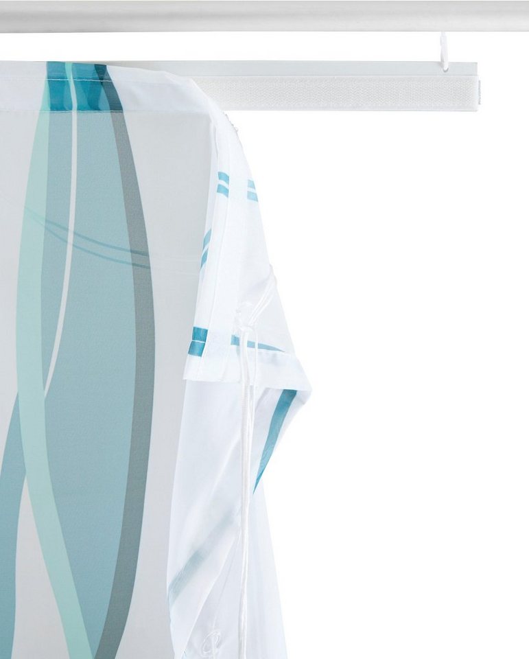 OTTO home Raffrollo Dimona, mit Klettschiene, Transparent, Voile, Polyester, Wellen – Bild 4 von 5