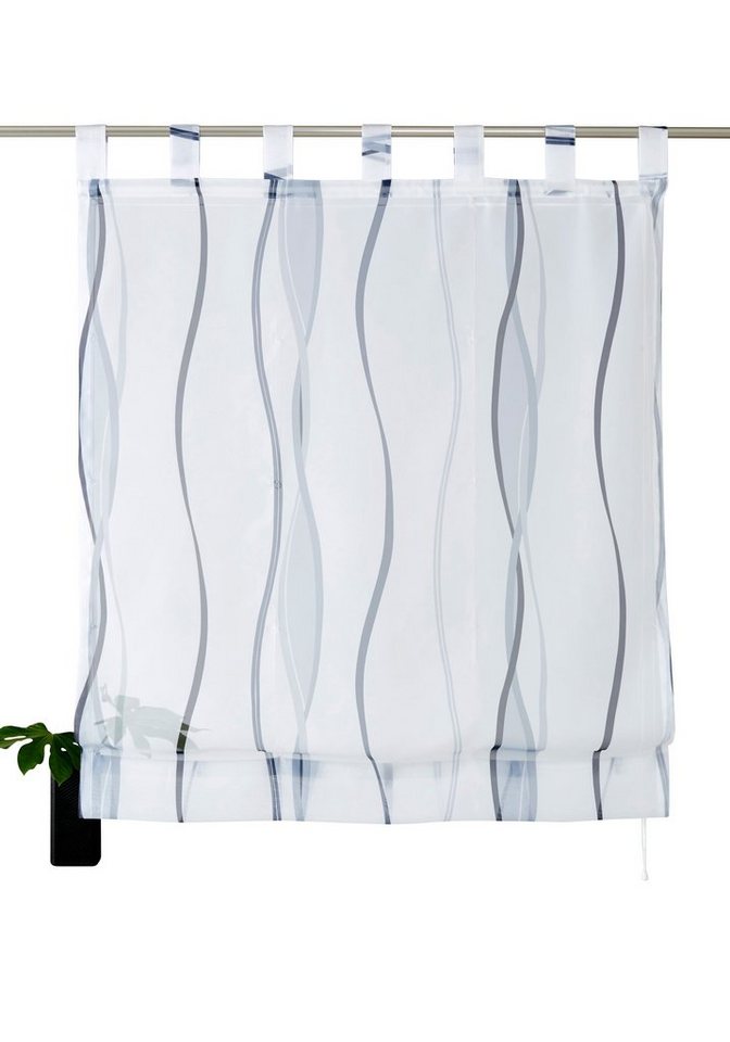 OTTO home Raffrollo Dimona, mit Schlaufen, Transparent, Voile, Polyester – Bild 2 von 5