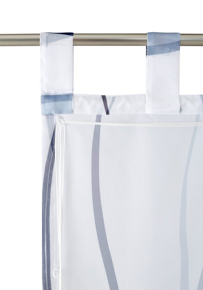 OTTO home Raffrollo Dimona, mit Schlaufen, Transparent, Voile, Polyester – Bild 4 von 5