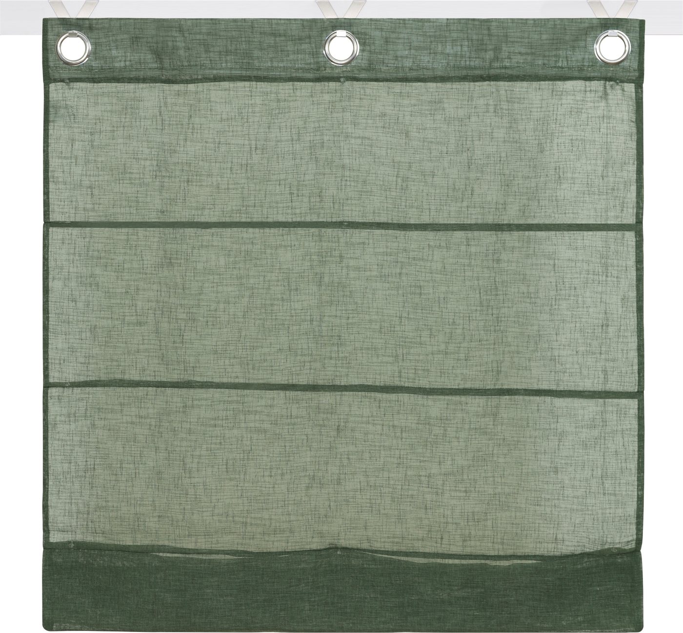 OTTO home Raffrollo Fiete, mit Hakenaufhängung, Leinen Optik, halbtransparent, monochrom, basic – Bild 2 von 5