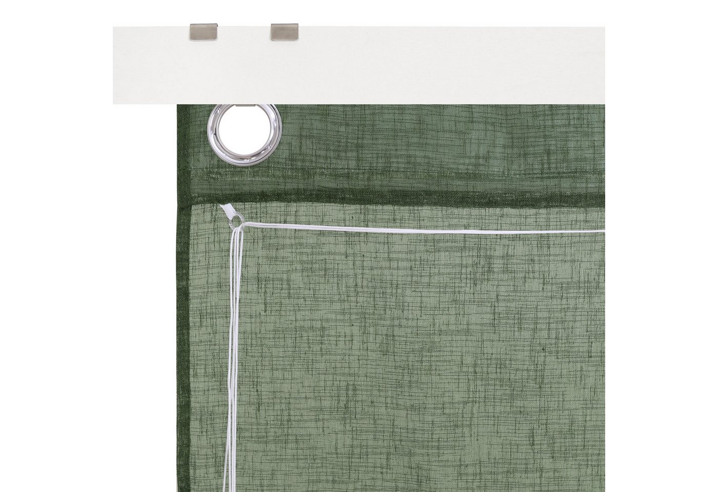 OTTO home Raffrollo Fiete, mit Hakenaufhängung, Leinen Optik, halbtransparent, monochrom, basic – Bild 3 von 5