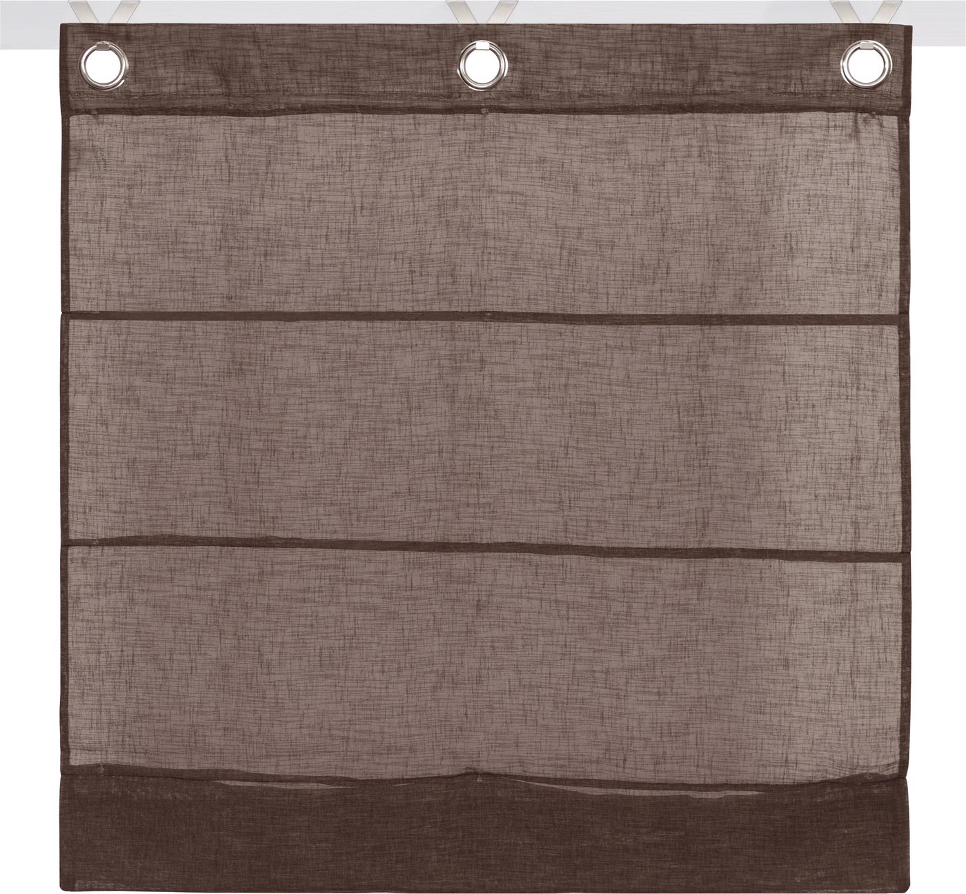 OTTO home Raffrollo Fiete, mit Hakenaufhängung, Leinen Optik, halbtransparent, monochrom, basic – Bild 2 von 5