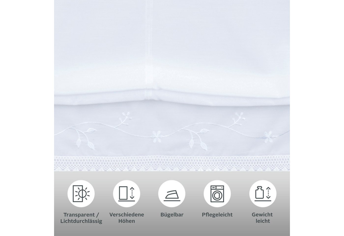 OTTO home Raffrollo Idaho, mit Klettband, Transparent, Voile, Polyester – Bild 2 von 5