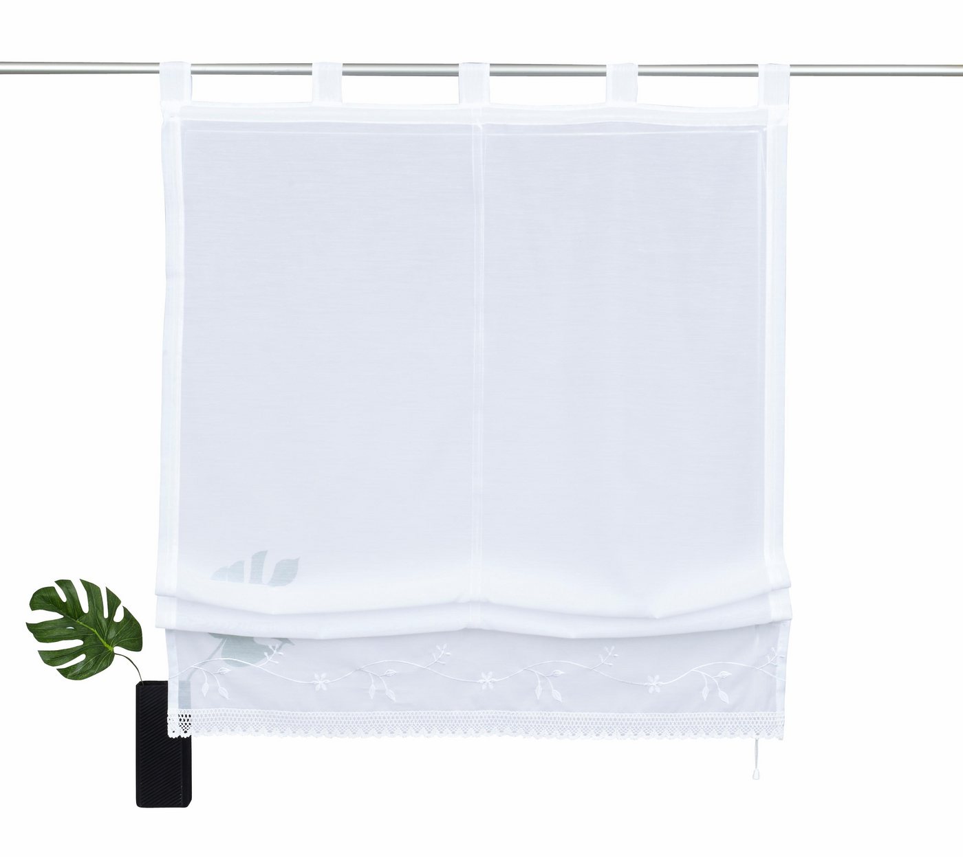 OTTO home Raffrollo Idaho, mit Schlaufen, Transparent, Voile, Polyester – Bild 2 von 5