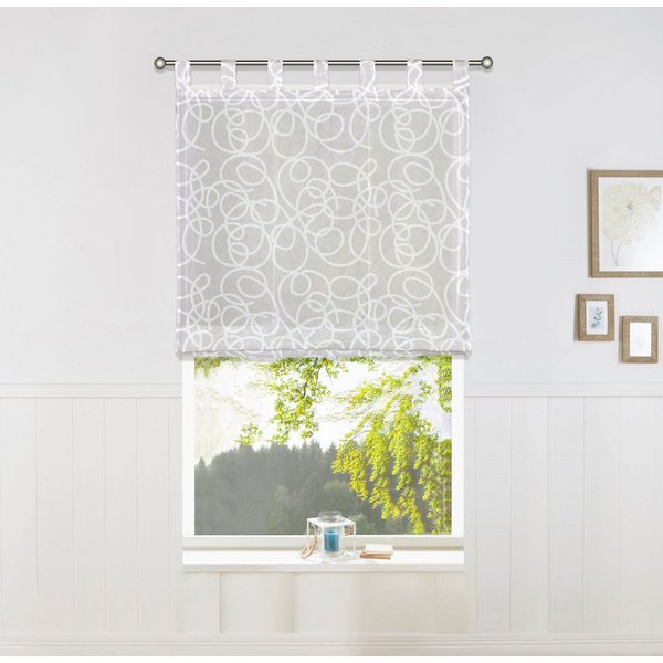 OTTO home Raffrollo Tanaro, Schlaufen, transparent, mit Schlaufen, halbtransparent, Voile, Polyester, einseitig mit Schlingen-Motiv