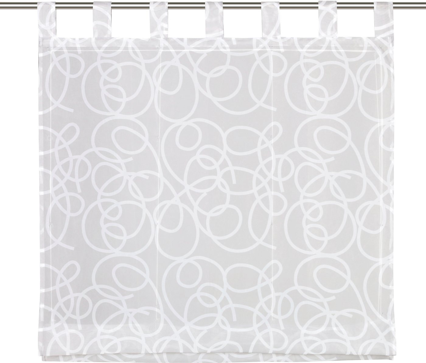 OTTO home Raffrollo Tanaro, Schlaufen, transparent, mit Schlaufen, halbtransparent, Voile, Polyester, einseitig mit Schlingen-Motiv – Bild 2 von 5