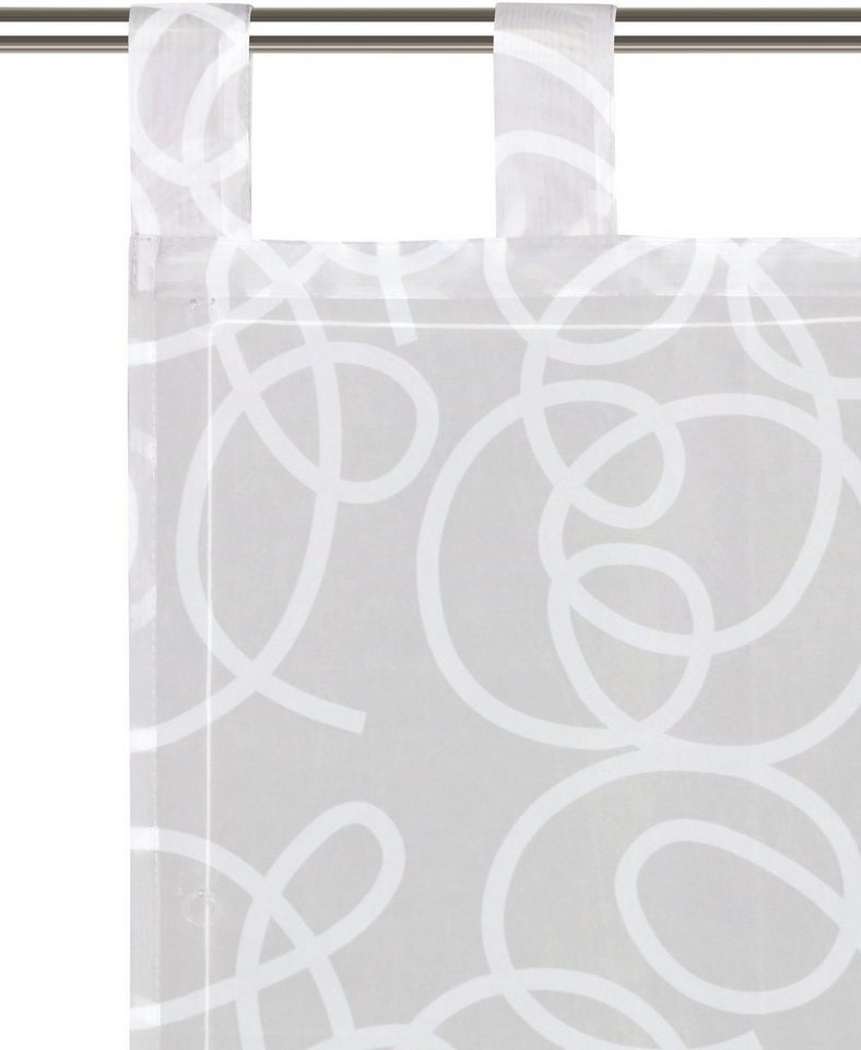 OTTO home Raffrollo Tanaro, Schlaufen, transparent, mit Schlaufen, halbtransparent, Voile, Polyester, einseitig mit Schlingen-Motiv – Bild 4 von 5