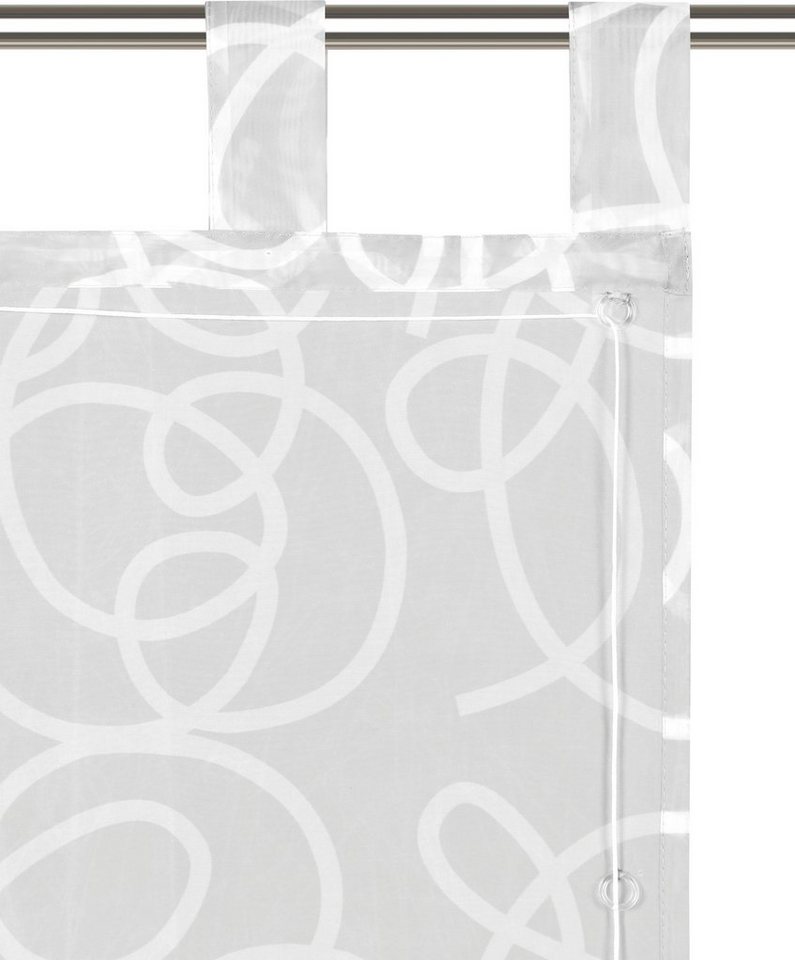 OTTO home Raffrollo Tanaro, Schlaufen, transparent, mit Schlaufen, halbtransparent, Voile, Polyester, einseitig mit Schlingen-Motiv – Bild 5 von 5