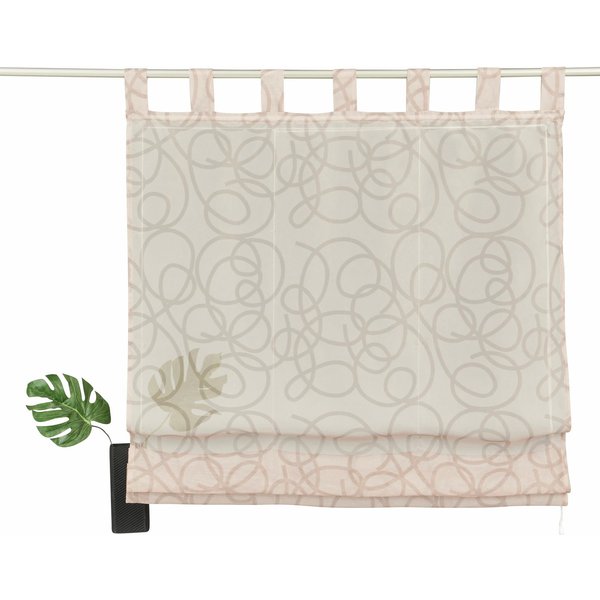 OTTO home Raffrollo Tanaro, Schlaufen, transparent, mit Schlaufen, halbtransparent, Voile, Polyester, einseitig mit Schlingen-Motiv