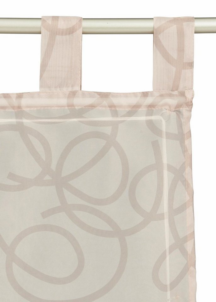 OTTO home Raffrollo Tanaro, Schlaufen, transparent, mit Schlaufen, halbtransparent, Voile, Polyester, einseitig mit Schlingen-Motiv – Bild 3 von 5