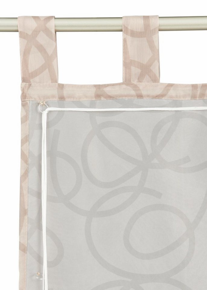 OTTO home Raffrollo Tanaro, Schlaufen, transparent, mit Schlaufen, halbtransparent, Voile, Polyester, einseitig mit Schlingen-Motiv – Bild 4 von 5